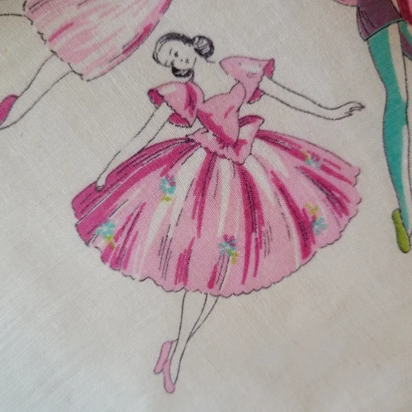 Ballerina Hankie ~ Handkerchief ~ Vintage ~ MCM ~ Pretty! - Picture 10 of 16